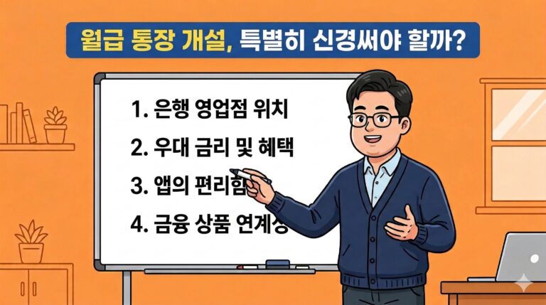 급여 통장 개설 조건