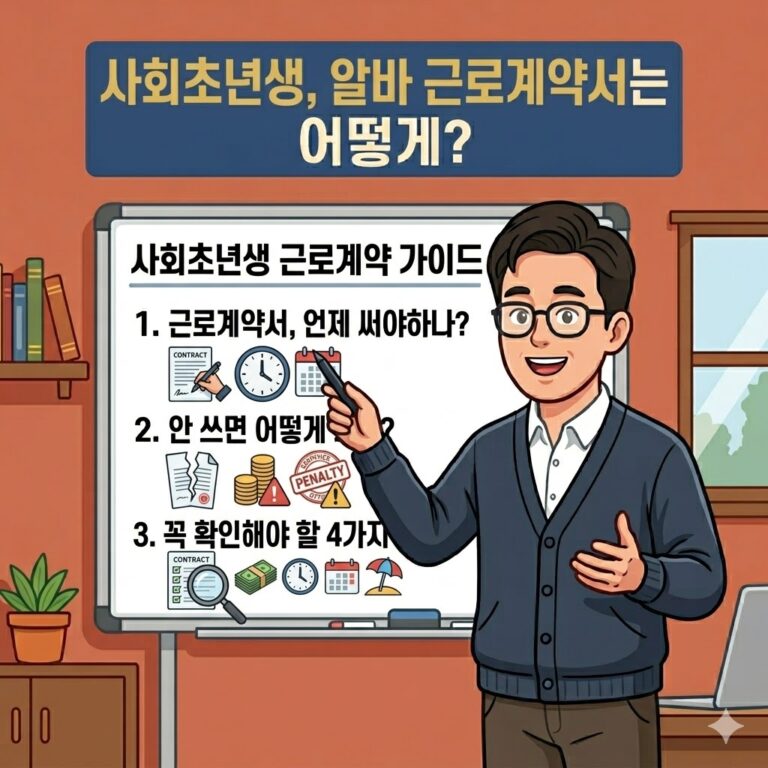 사회초년생 아르바이트 근로계약서