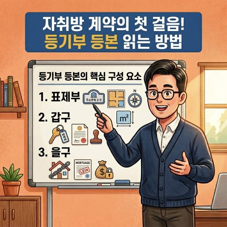 자취방 계약 등기부 등본 읽는 방법
