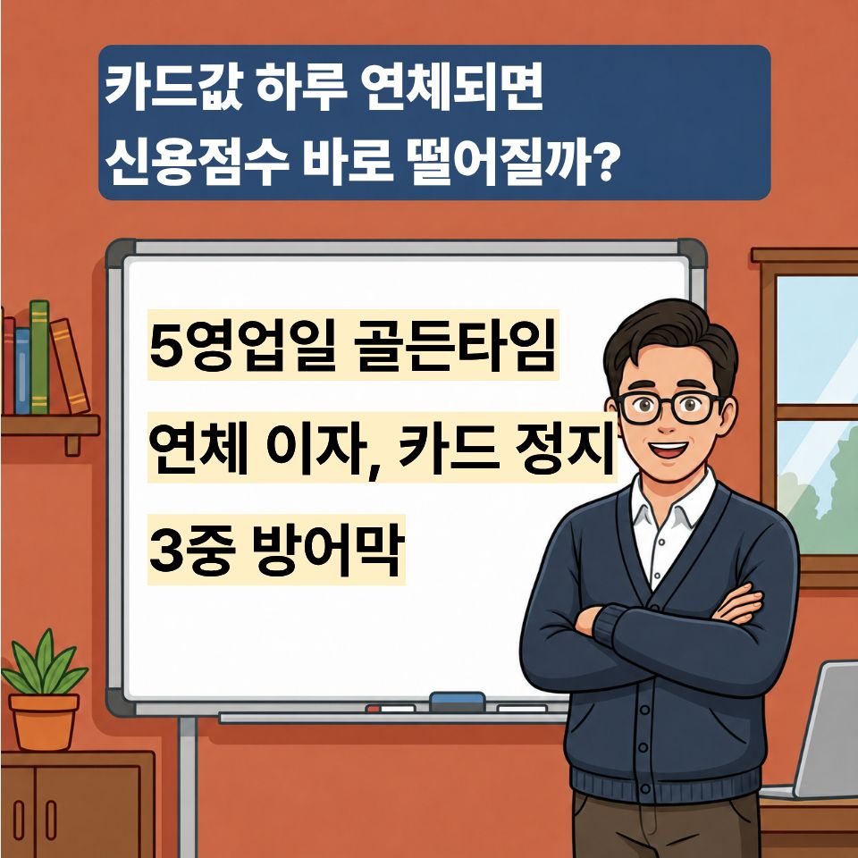 카드값 연체 신용점수 하락